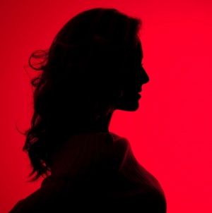 Lady and red